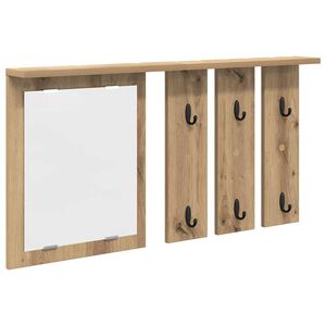 vidaXL Wall-Mounted Coat Rack with Shelf Artisan oak 85 x 10 x 45 cm