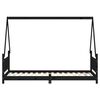vidaXL Kids Bed Frame Black 80x200 cm Solid Wood Pine