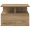 vidaXL Floating Nightstand Artisan Oak 40 x 31 x 27 cm Engineered Wood