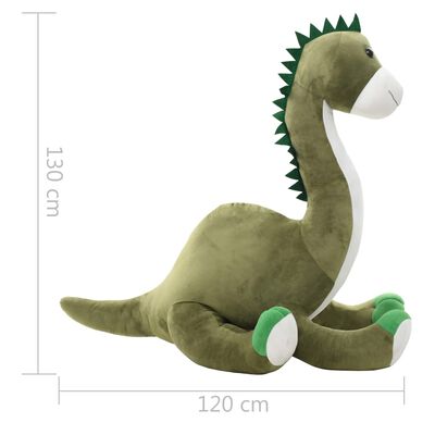 vidaXL Dinosaur Brontosaurus Cuddly Toy Plush Green