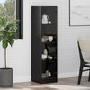 vidaXL Highboard Black Oak 35 x 37 x 142 cm Engineered Wood