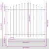 vidaXL Garden Fence Grey 170 x 190 cm Powder-Coated Steel