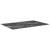 vidaXL Table Top Black 100x62 cm 8mm Tempered Glass with Marble Design