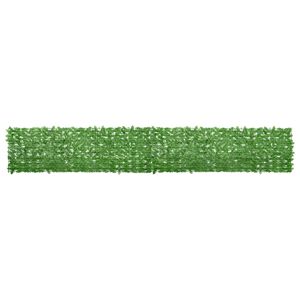 vidaXL Balcony Screen with Green Leaves 500x75 cm