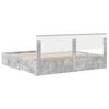 vidaXL Bed Frame Concrete Grey 200 x 200 cm Engineered Wood