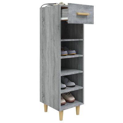 vidaXL Shoe Cabinet Grey Sonoma 30x35x105 cm Engineered Wood