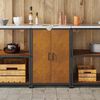 vidaXL Kitchen Storage with Shelf Rusty 60 x 50 x 92 cm Steel