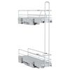 vidaXL Pull-Out Wire Basket with 2-Tier Silver 47x12x56 cm