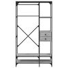 vidaXL Wardrobe with Drawers Grey Sonoma 100x40x180 cm Engineered Wood