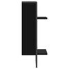 vidaXL Wall Shelf with Bar Black 30x25x65 cm