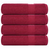 vidaXL Bath Towels "FROGN" 4 pcs Bordeaux 100x150 cm 360 gsm