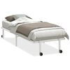 vidaXL Bed Frame without Mattress Foldable White 75x190 cm Steel