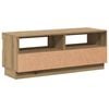 vidaXL TV Cabinet with LED Lights Artisian Oak 100x35x40 cm Engineered Wood