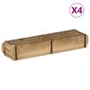 vidaXL Tray with Storage 4 pcs Brown 57 x 15 x 9 cm Solid Reclaim Wood