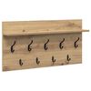 vidaXL Wall-Mounted Coat Rack with Shelf Artisan oak 80 x 40 x 12 cm