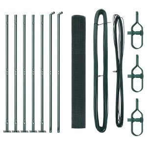 vidaXL Welded Wire Fence with Concrete Base 10 x 1.2 m Green Mesh