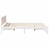 vidaXL Bed Frame with Headboard White 140 x 190 cm Solid Pine Wood