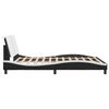 vidaXL Bed Frame without Mattress "Zadar" Black and White 160x200 cm Faux Leather