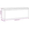 vidaXL Storage Bench Foldable Light Grey Faux Linen