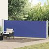 vidaXL Patio Retractable Side Awning 140x600 cm Blue