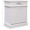 vidaXL Shoe Cabinet White 50x28x58 cm Paulownia Wood
