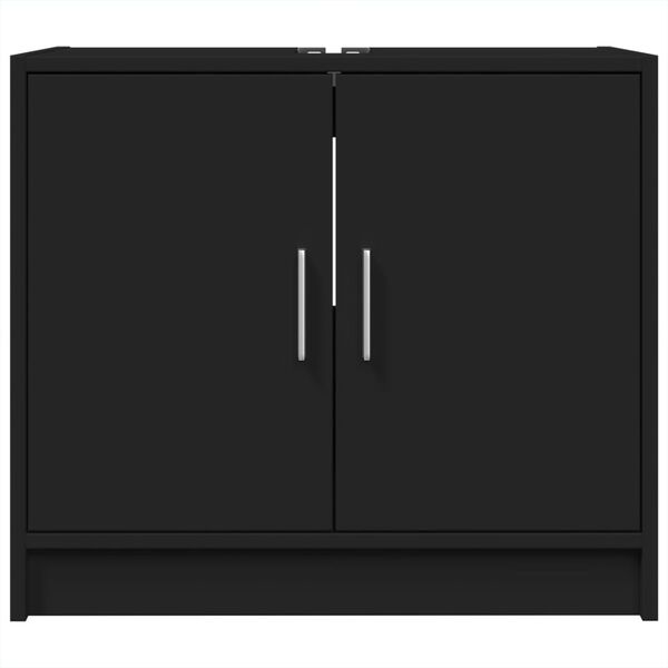 vidaXL Sink Cabinet Black 63x29x55 cm Engineered Wood