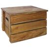vidaXL Storage Crate Set 2 Pieces Solid Mahogany Wood