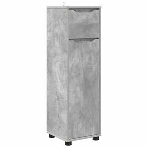 vidaXL Bathroom Cabinet with Drawer Concrete Grey 30.5 x 30 x 101 cm