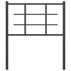 vidaXL Metal Replace Headboard Black 75 cm