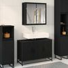 vidaXL Bathroom Furniture Set 2 pcs Black Oak Engineered Wood