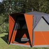 vidaXL Cabin Tent with Roof Grey and Orange 425 x 396 x 222 cm