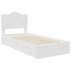 vidaXL Storage Bed with Headboard White 90 x 190 cm Engineered Wood