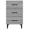 vidaXL Bedside Cabinet Grey Sonoma 40x40x66 cm Engineered Wood