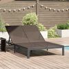 vidaXL Sunbed Reclining 1-person Brown 206 x 115 x 75 cm Poly Rattan