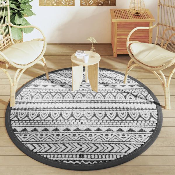 vidaXL Outdoor Carpet ARAKIL Black &Oslash;160 cm PP