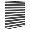 vidaXL Zebra Blind Black 130x100 cm Fabric Width 125.9 cm Polyester