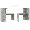vidaXL Desk 2 pcs Concrete Grey