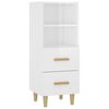 vidaXL Sideboard High Gloss White 34.5x34x90 cm Engineered Wood