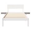 vidaXL Bed Frame with Headboard White 80 x 200 cm Solid Pine Wood