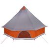 vidaXL Family Tipi Tent Folding Grey and Orange 400 x 346 x 250 cm