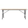 vidaXL Dining Table X-Frame 200x100x75 cm Solid Wood Pine and Steel
