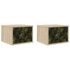 vidaXL Wall-mounted Bedside Cabinet ELBURG 2 pcs Sonoma Oak