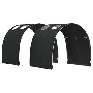 vidaXL Bed Tunnel 2 pcs Black Polyester