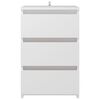 vidaXL Bed Cabinet White 40x35x62.5 cm Engineered Wood