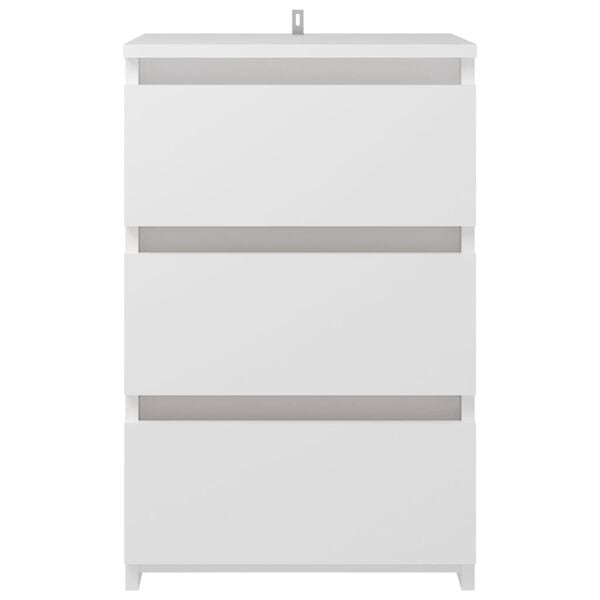 vidaXL Bed Cabinet White 40x35x62.5 cm Engineered Wood
