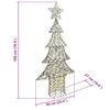 vidaXL Christmas Tree with 240 LEDs Warm white 180 cm Rattan