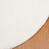 vidaXL Faux Rabbit Fur Rug Olite Cream Ø 200 cm Polyester