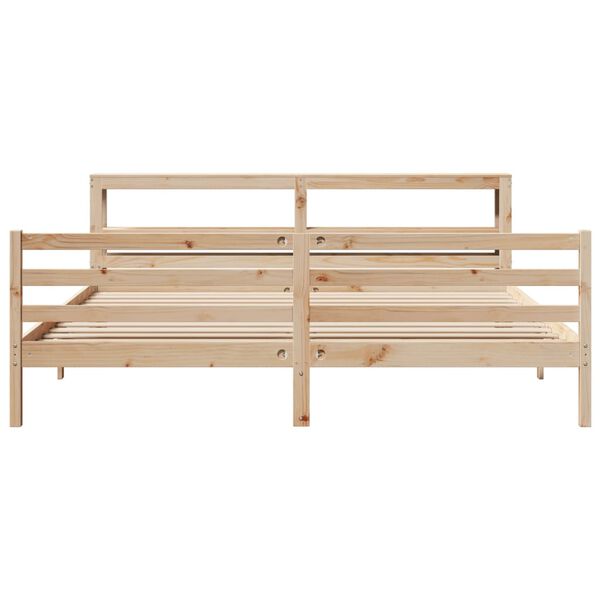 vidaXL Bed Frame without Mattress 180x200 cm Super King Solid Wood Pine