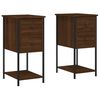 vidaXL Bedside Cabinets 2 pcs Brown Oak 32x42x70 cm Engineered Wood
