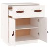vidaXL Sideboard White 65.5x40x75 cm Solid Wood Pine